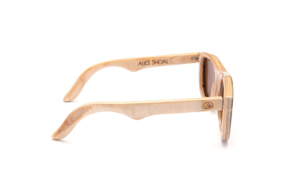 Cayo Cangrejo Polarized Maple Wood Sunglasses