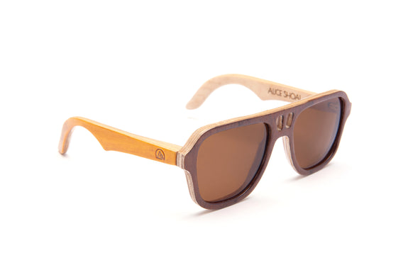 Bottom House Polarized Maple Wood Sunglasses