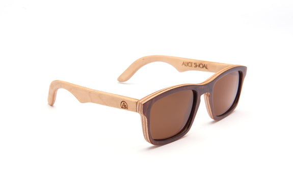 SW Bay Polarized Maple Wood Sunglasses