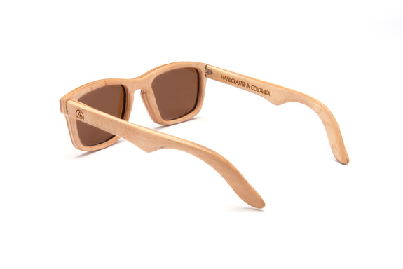 SW Bay Polarized Maple Wood Sunglasses
