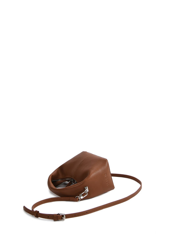 Rebecca Small Cutie Leather Bag, Caramel