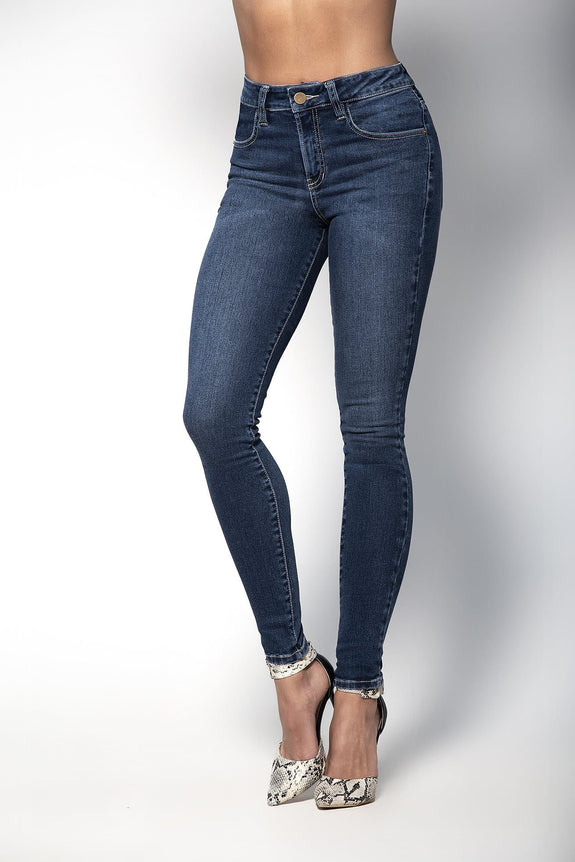 Mapale D1916 Classic Butt-Lifting Blue Jeans - SomethingTrendy.com