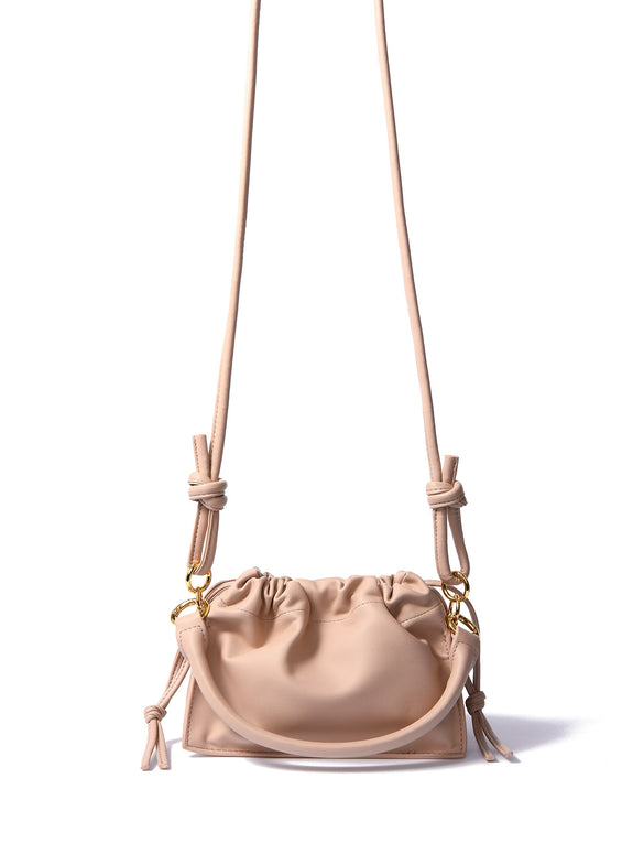 Riley Bag in Smooth Leather, Nude Pink
