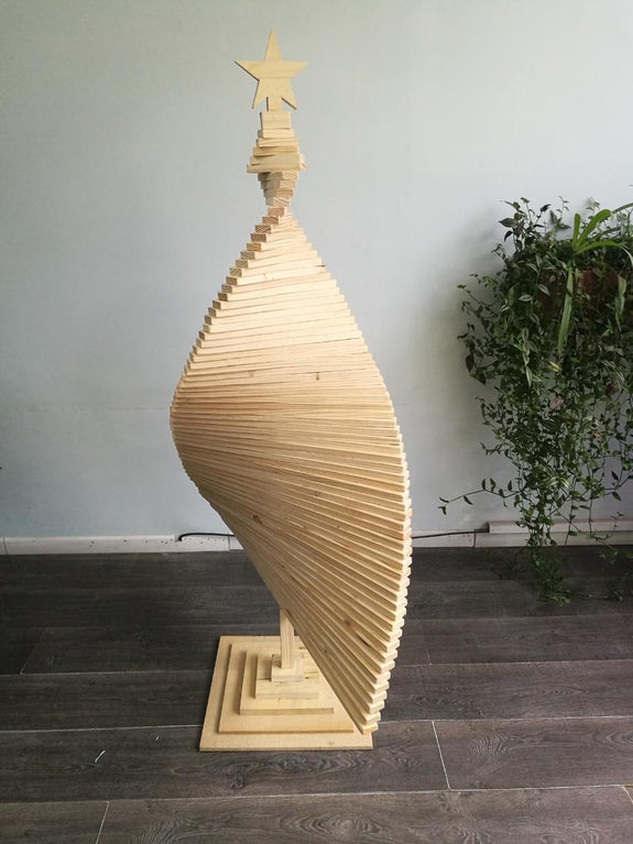 Christmas Tree - Handcrafted Solid Pine Wood