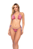 Mapale 67191 Triangle Cheeky Contrast Binding Two-Piece Swimsuit Set