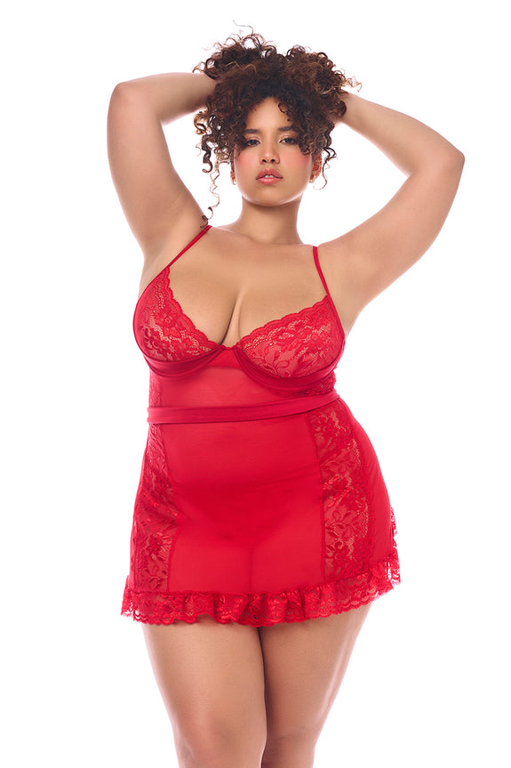 Mapale 7507X Babydoll With Matching G-String - SomethingTrendy.com