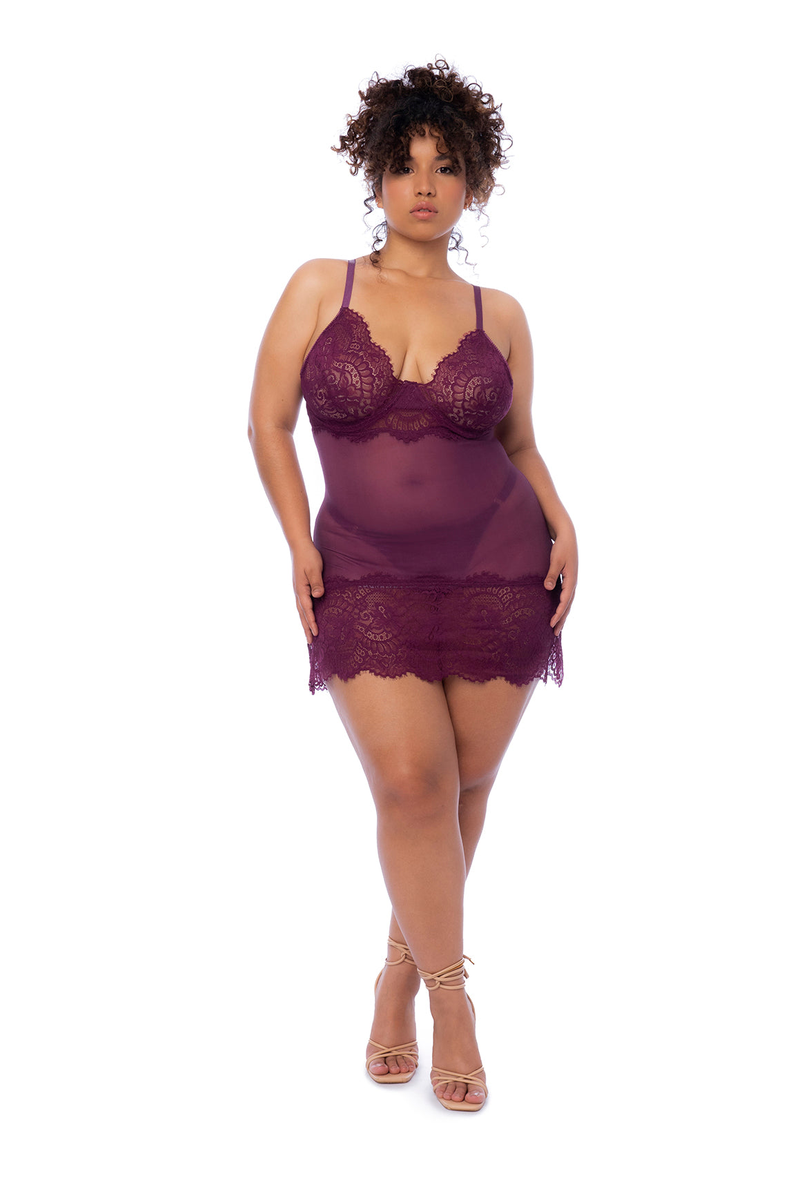 Mapale 7554X Plus Size Fitted Silhouette Babydoll