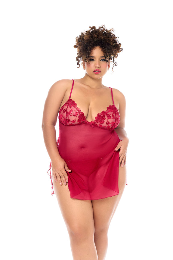 Mapale 7620X Babydoll With Matching Panty - SomethingTrendy.com