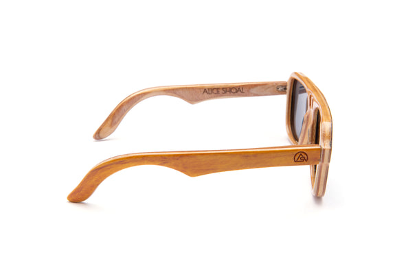 Bottom House Polarized Maple Wood Sunglasses