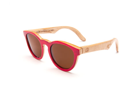 Providencia Polarized Maple Wood Sunglasses
