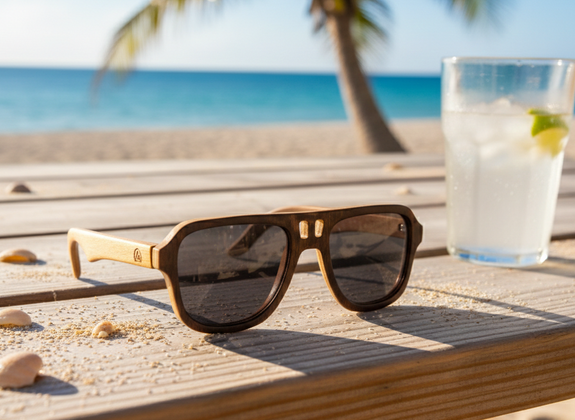 Bottom House Polarized Maple Wood Sunglasses