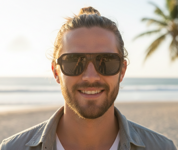 Bottom House Polarized Maple Wood Sunglasses