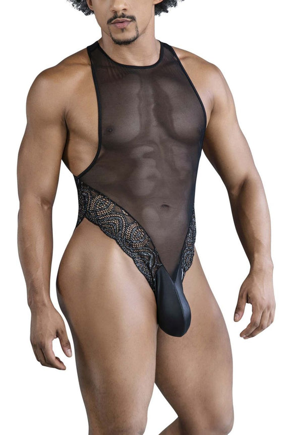CandyMan 99864 Lace-Mesh Bodysuit - SomethingTrendy.com