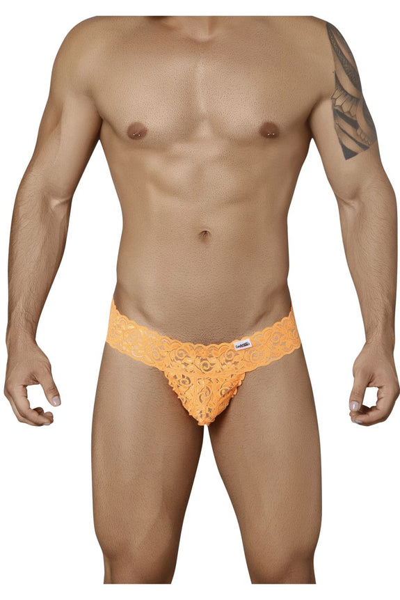 CandyMan 99315X Peek a Boo Lace Thongs - SomethingTrendy.com