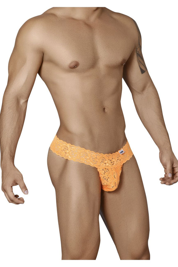 CandyMan 99315X Peek a Boo Lace Thongs - SomethingTrendy.com
