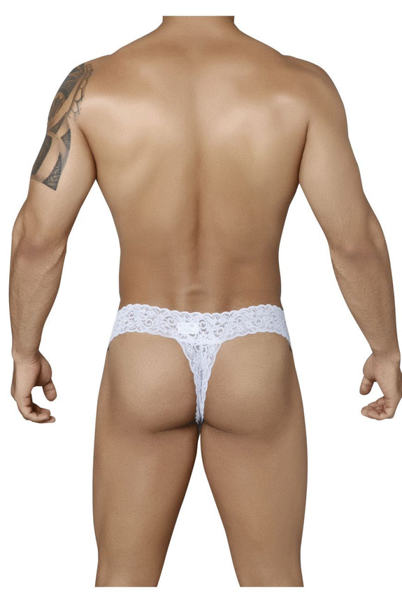 CandyMan 99315X Peek a Boo Lace Thongs - SomethingTrendy.com