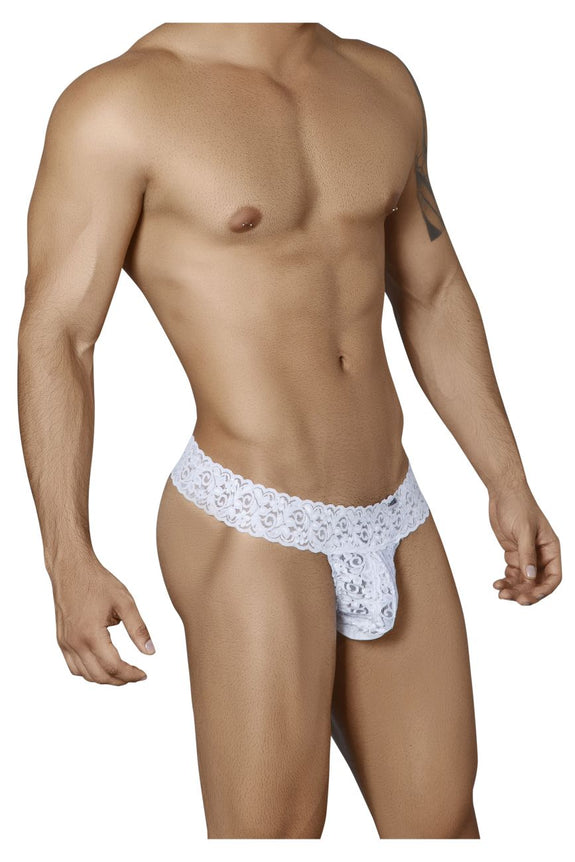 CandyMan 99315X Peek a Boo Lace Thongs - SomethingTrendy.com