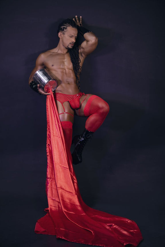 CandyMan 99792 Mesh Garter Thongs - SomethingTrendy.com