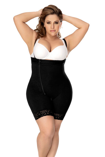 Mapale F503X Plus Size Mid Leg Strapless Zip-Up Shapewear