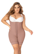 Mapale F505X Plus Size Cross Back Support Mid Leg Shapewear