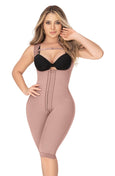 Mapale F506 Cross Back Support Knee Length Shapewear