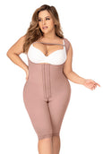 Mapale F506X Plus Size Cross Back Support Knee Length Shapewear