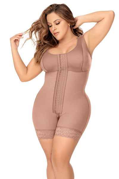 Mapale F508X Plus Size Cross Back Support Mid Length Shapewear