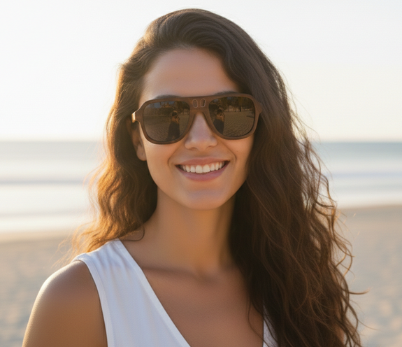 Bottom House Polarized Maple Wood Sunglasses