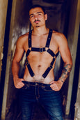 MaleBasics DMBL07 DNGEON Cross Cockring Harness