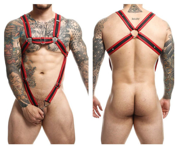 MaleBasics DMBL07 DNGEON Cross Cockring Harness - SomethingTrendy.com