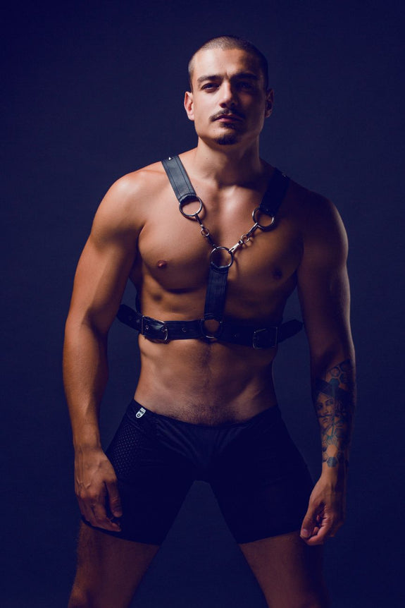 MaleBasics DMBL09 DNGEON Cross Chain Harness