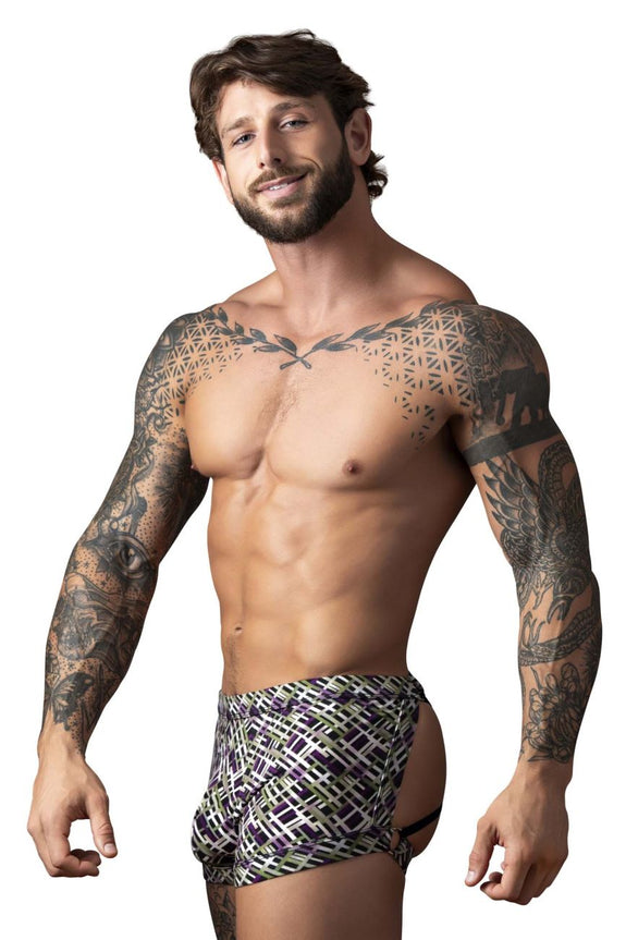 Male Power 148-303 Gridlocked Strappy Back Short