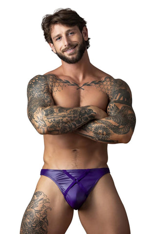 Male Power 447-302 Eggplant Crossover Thong
