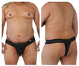 CandyMan 99315X  Plus Size Peek a Boo Lace Thongs - SomethingTrendy.com