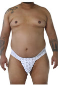 CandyMan 99315X  Plus Size Peek a Boo Lace Thongs - SomethingTrendy.com