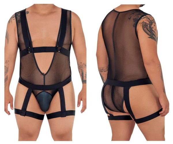 CandyMan 99529X Mesh Garter Bodysuit - SomethingTrendy.com