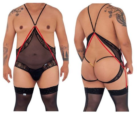 CandyMan 99585X Mesh-Lace Bodysuit