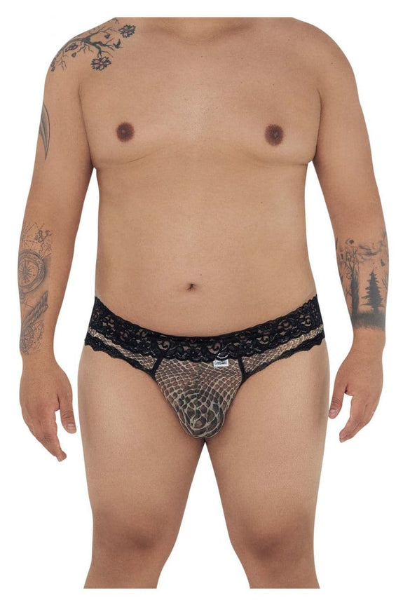 CandyMan 99596X Mesh-Lace Thongs - SomethingTrendy.com