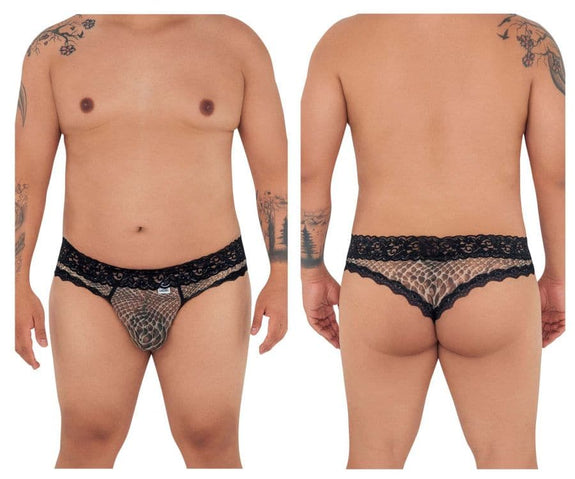 CandyMan 99596X Mesh-Lace Thongs - SomethingTrendy.com