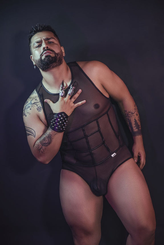 CandyMan 99683X Tulle Bodysuit - SomethingTrendy.com