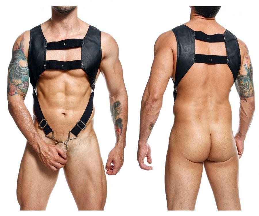 MaleBasics DMBL08 DNGEON Croptop Cockring Harness - SomethingTrendy.com