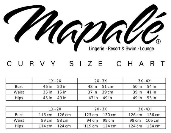 Mapale Plus Size Caribbean Print Two Piece Swimsuit
