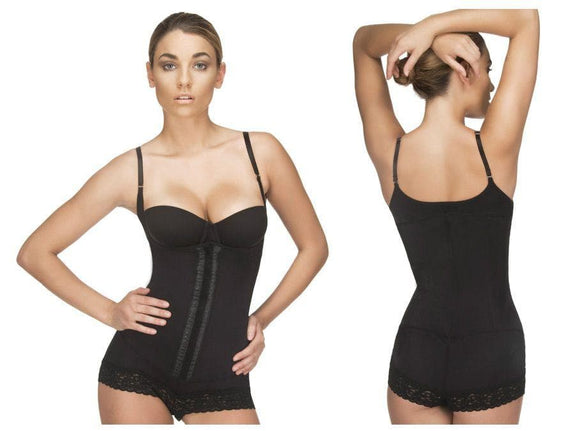 Vedette 136 Megane Open Bust Bodysuit w/ Lace Trim